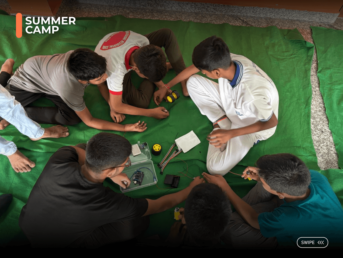 Students engaged in technology learning